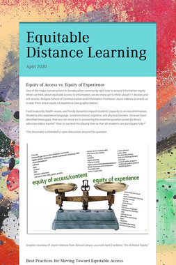 Equitable Distance Learning