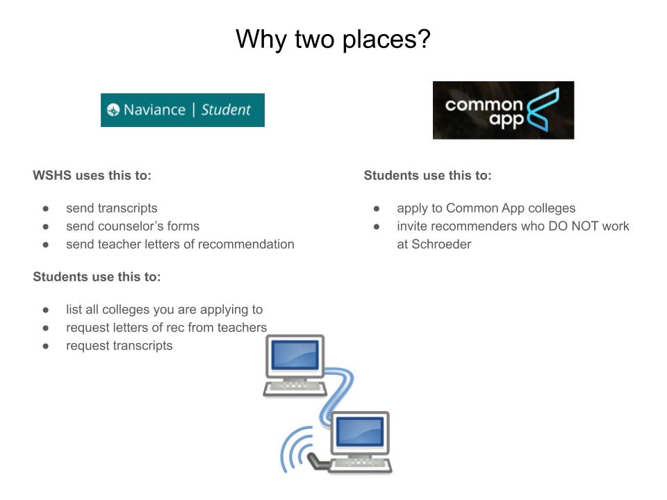 Naviance and Comm on App