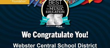 NAMM Foundation Names Webster Among Best Communities for Music Education