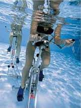 Person riding the Hydro Rider Bike in Water