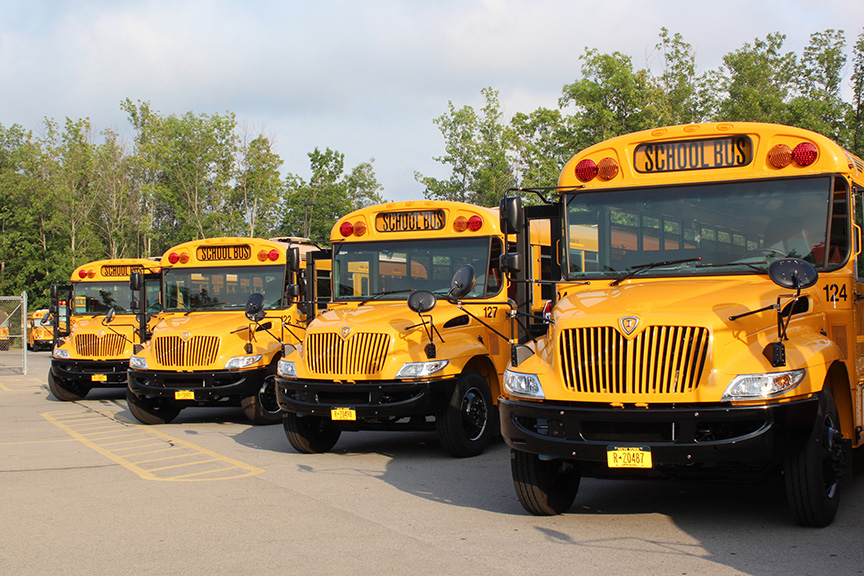 Photo of busses lined up