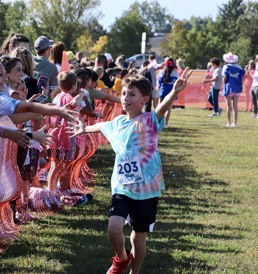 Boy running.