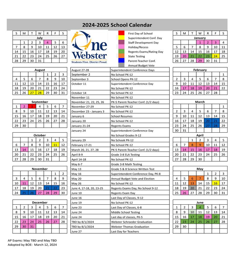 Image of the calendar. Detailed calendar at web page link referenced in story.