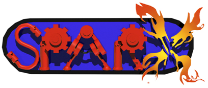SparX logo of tech pieces shaped to spell out the name SparX in red