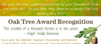 Nominate an Exemplary Educator or Specialist for the Oak Tree Award