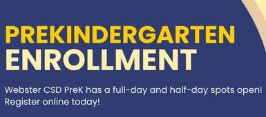 Webster CSD PreK Openings