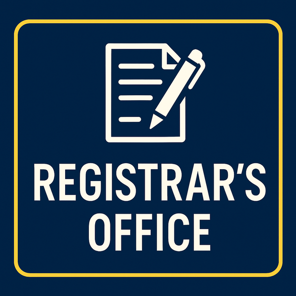 Text art that reads Registrar's Office