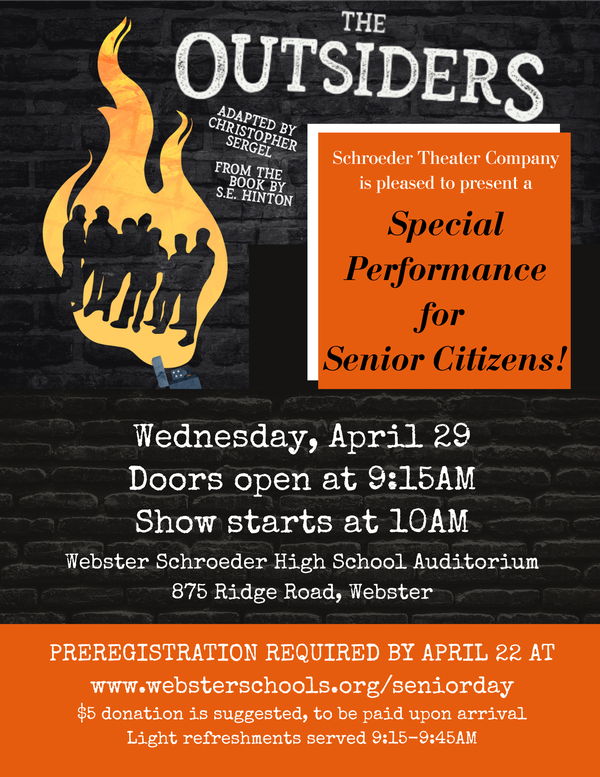 Text poster containg all of the information contained in the story plus an image of a flame behind silhouettes of a group of men.