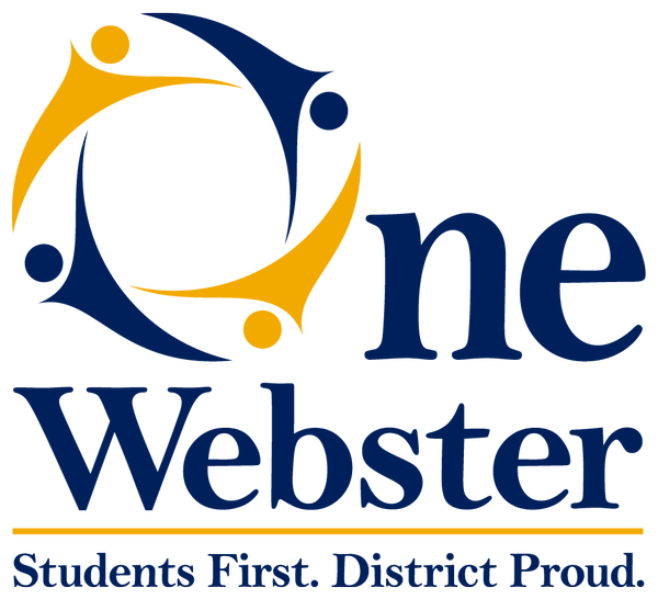 Logo that reads, "One Webster. Students First. District Proud."
