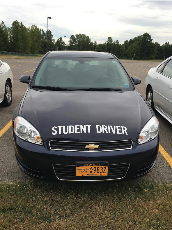 photo of car labeled Student Driver
